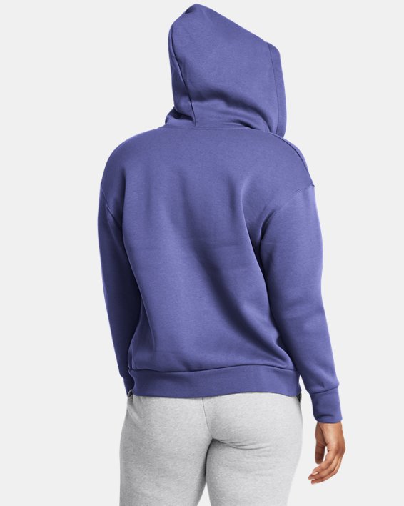 Women's UA Essential Fleece Full-Zip, Purple, pdpMainDesktop image number 1